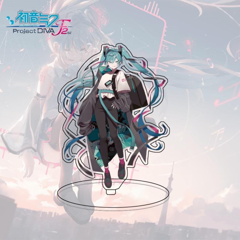 Large Standee Hatsune Miku Anime Acrylic Desktop Decor Cartoon Figure Collectible Gift For Fans