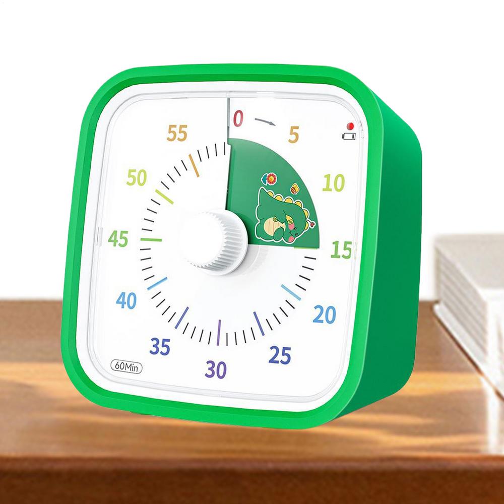 

Visual Countdown Timer For Kids 60 Minutes Rainbow Disk Countdown Clock With Protective Case Adults Visual Timer For Teachers зелёный