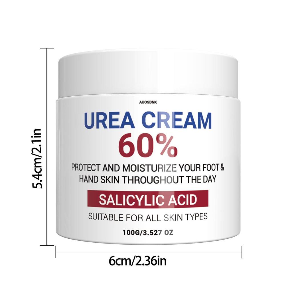 Krém s 60% ureou, Krém na nohy a ruce s ureou, Rychle se vstřebává, Nemastný, Bezpečný pro citlivou pokožku, Hydratační krém pro extrémně suchou pokožku, Vánoční dárek-100G