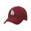 MLB Cotton Baseball Caps Unisex Burgundy Fashion 3ACP6601N-07RDSXY/375637