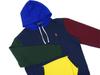 Polo Ralph Lauren Paneled Pony Embroidered Pullover Sweatshirt Size Navy Multicolor Men's Hoodie, XL, (Product Code 0102957)