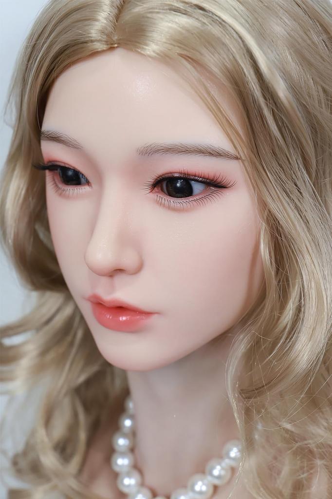 Figure Head Only, 100% Silicone Head, Head Only, Wig Type, Two Connection Methods, Wig Type, GJ-062 Number