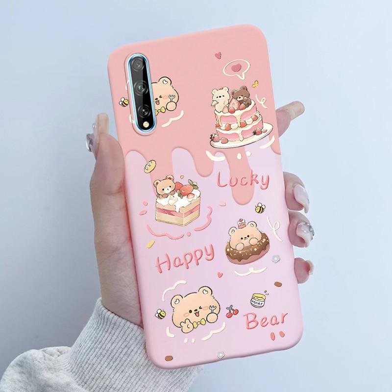 For Huawei Y8p Phone Case Flower Girl Design Soft Silicone TPU Back Housing for Huawei P Smart S Y 8p HuaweiY8p AQM-LX1 Covers