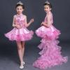 Children's Princess Dress Girls Evening Dress Flower Girl Student Performance Dress Tail Wedding Dress Tutu Dance Costume
