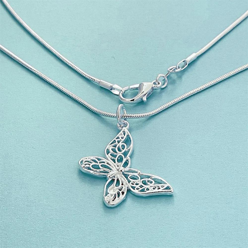 Fashion kpop   Copper custom butterfly Necklace Street Versatile Jewelry for women Wedding Party gift DIY Accessory