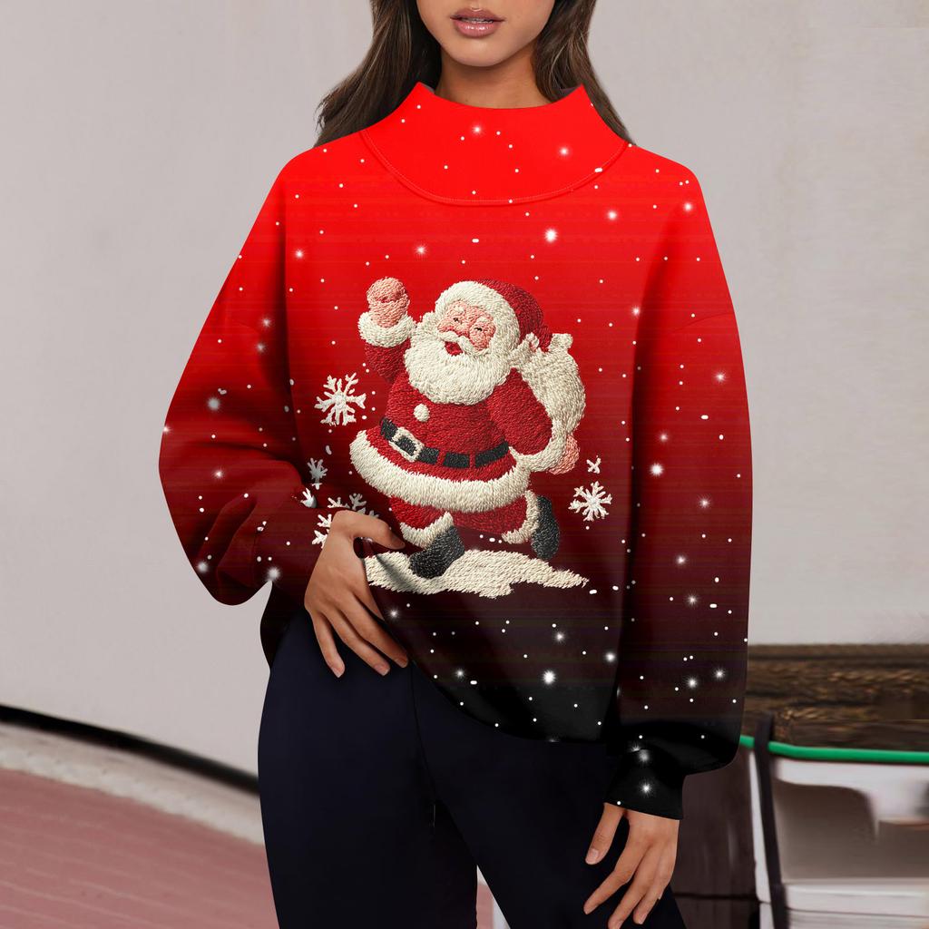 Damen-Sweatshirt, Sportliches Flanell-Sweatshirt, Langarm-Top, Lässiges V-Ausschnitt-Sweatshirt