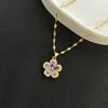 Dopamine Plum Blossom Necklace: Elegant 2025 Women's Clavicle Chain