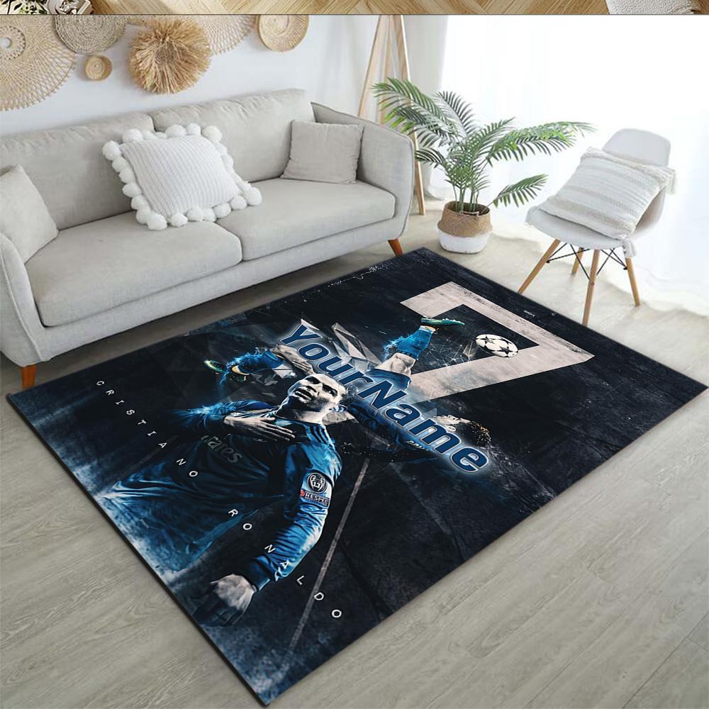 Cristiano Ronaldo 31 Personalized Text Floor Rug Office Rug Design for Decorate Room Game Room Entryway Study Room Anti-slip Rug Decorate Offices