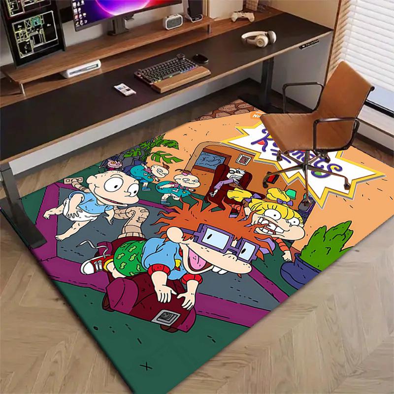 1pc Rugrats In Paris2 Design Printed Area Rug Carpet for Bedroom Living Room Home Decor Rugs Mat Non Slip Mat Rug for Bedside
