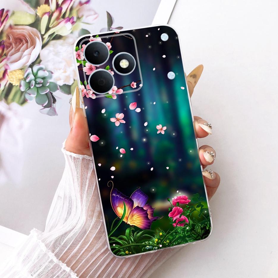For Realme Note 80 4G Case RMX5388 Cute Cat Flowers Painted Cover Soft Silicone Case For Realme Note 80 Note80 Back Cover Fundas