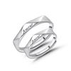 Letter Diamond Couple Ring Necklace for Men and Women, Fashionable Students, Collarbone Chain