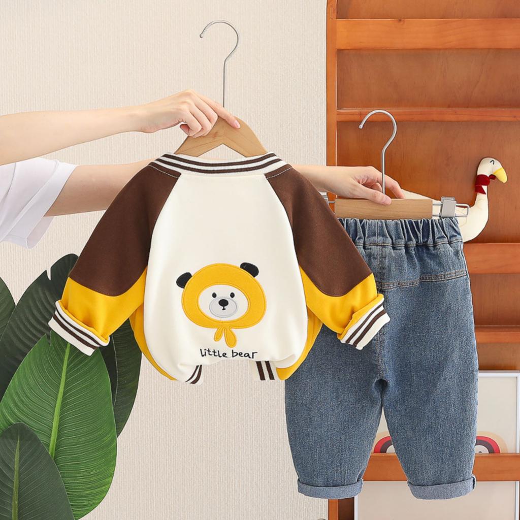 Uformelt langermet sett for barn, komfortable hverdagsantrekk