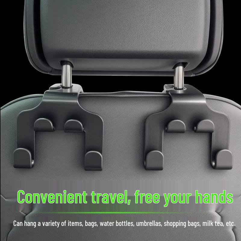 Multifunctional Car Seat Back Phone Holder and Hidden Hook