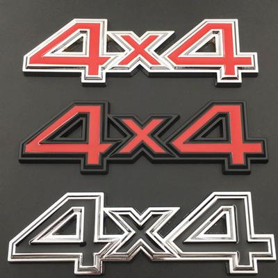 3D Metal Black Silver Red Logo 4X4 Emblem Car Fender Badge Trunk Decal For 4X4 Sticker Auto Accessories