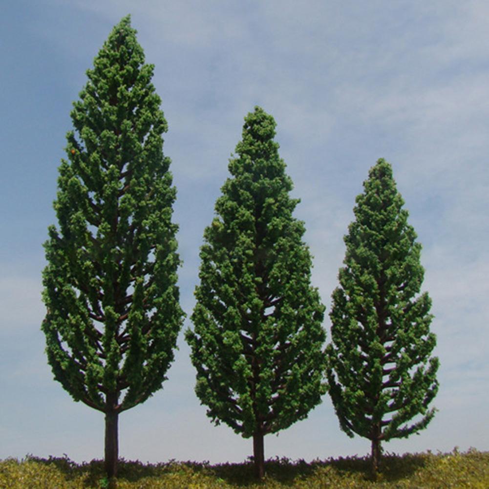 50pcs Artificial Miniature Pine Trees Plastic Model Scenery Railroad Decoration Building Landscape For DIY Toys Scale Dioramas
