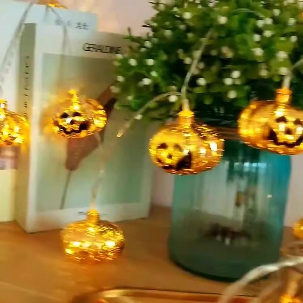 Waterproof Pumpkin Lantern Strings Creative Night Light Halloween Decorative LED Lanterns  Indoor