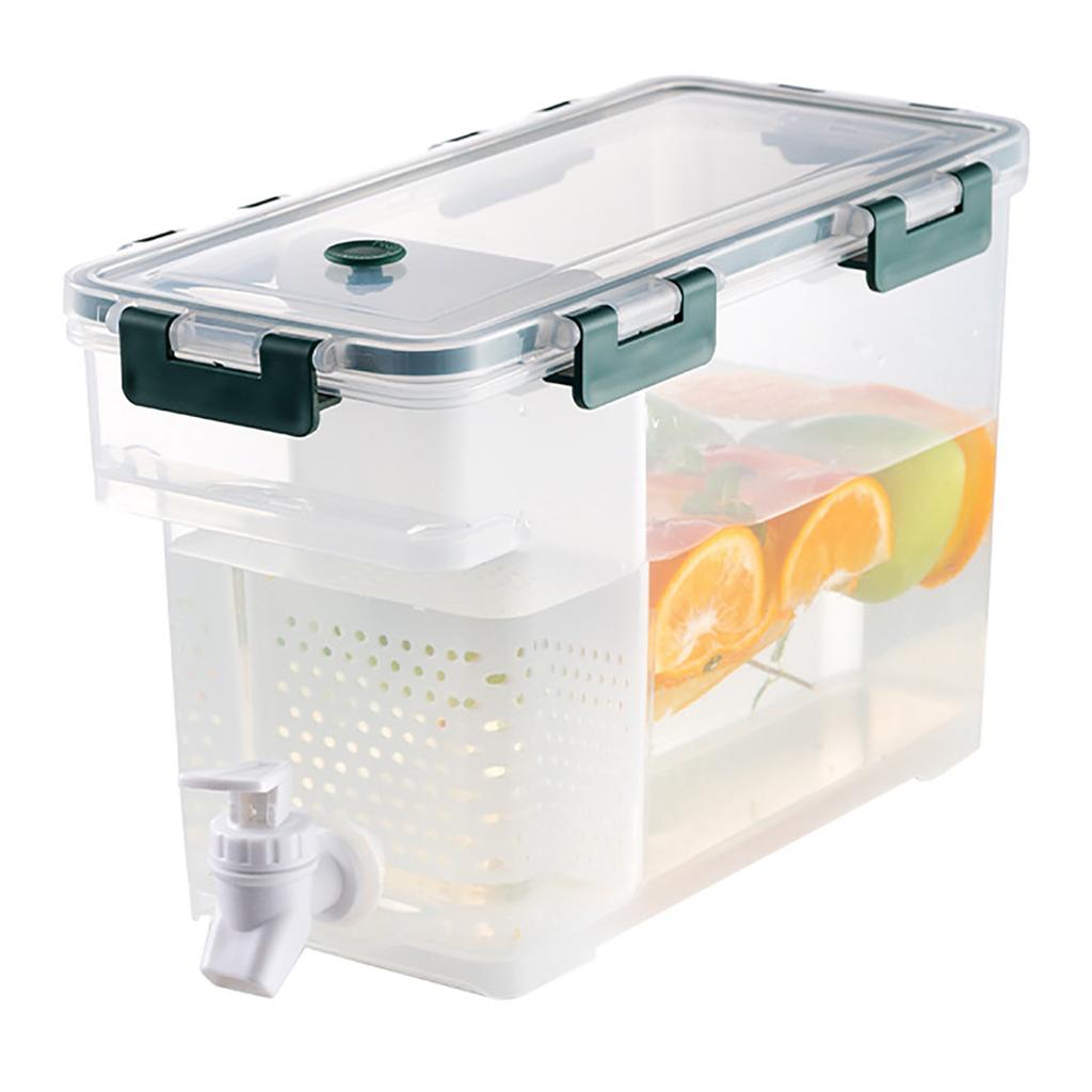 3.5L Refrigerator Cold Kettle with Spigot Filter Drink Container Drink Dispenser Iced Juice Lemonade Container