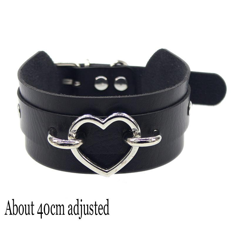 Femeie Negru Punk Guler Choker Colier Sexy Piele PU Lacăt Inimă Cheie Spike Choker Gothic Accesorii Cosplay Bijuterii Petrecere