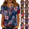 Women's Fashionable Casual Round-neck Printed Short-sleeved T-shirt Top