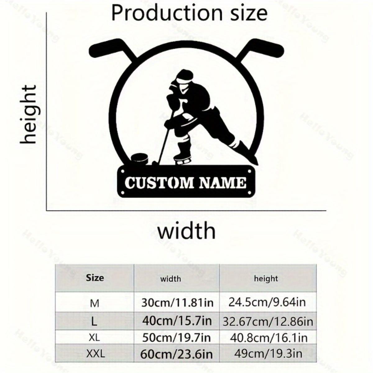 

Personalized Hockey Silhouette Metal Sign Custom Nameplate Family Surname Iron Wall Decor Hot Sale M чёрный