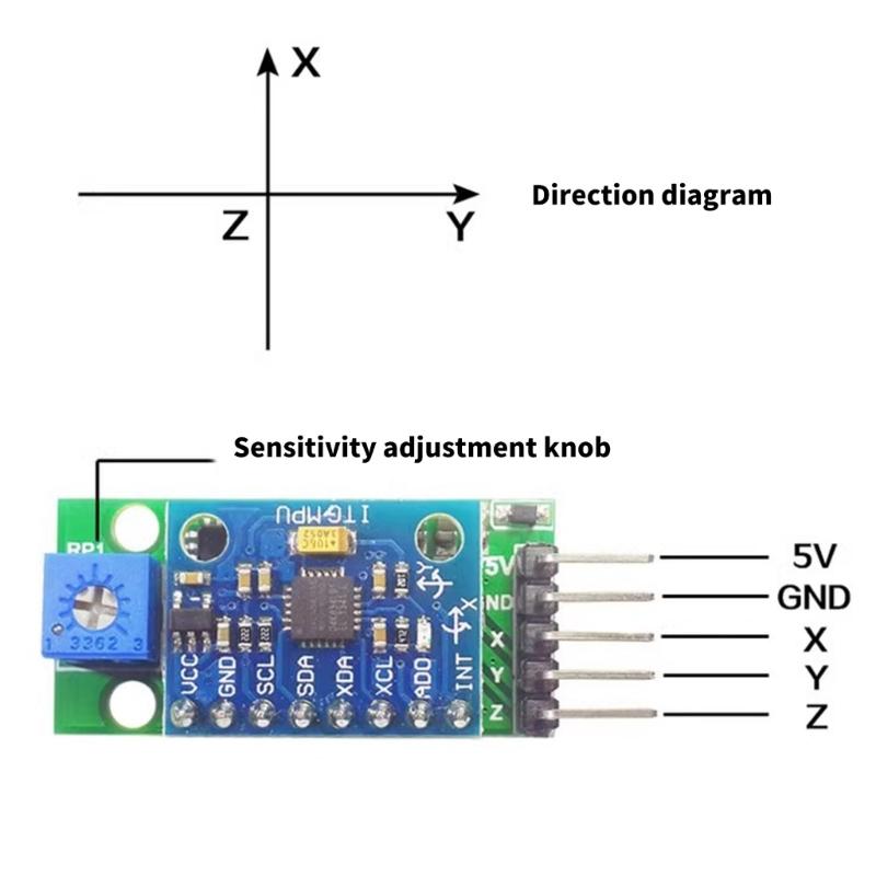 3 Axises Gravitation Sensors Module Suitable For Head Tracking And Remote Control Upgrading In Model Aircraft Controller