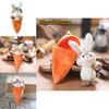 Cute Carrot Bunny Plush Toy Pendant For Bags And Keys, Soft Short Plush, 15cm Height