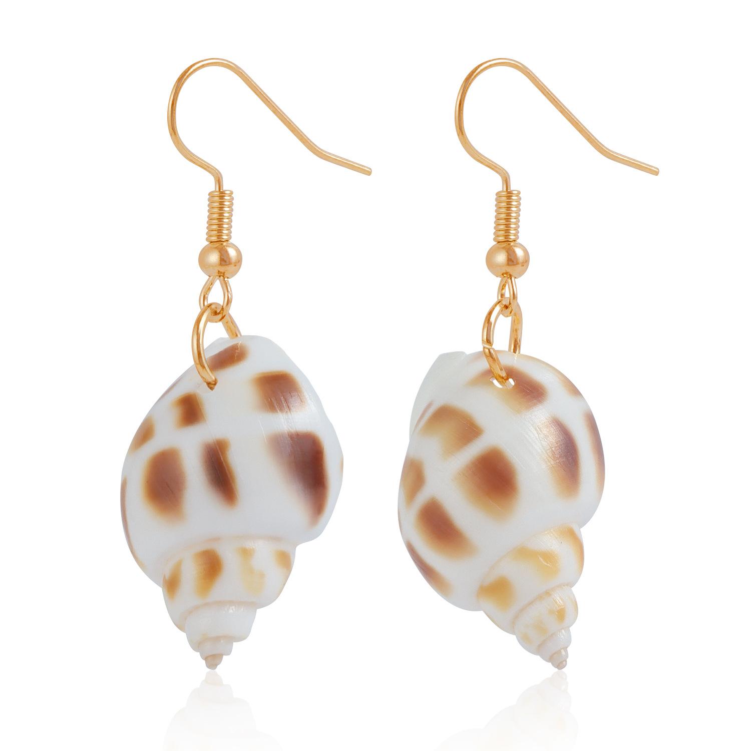 

Retro style sexy conch star earrings simple fashion niche pearl earrings stud earrings