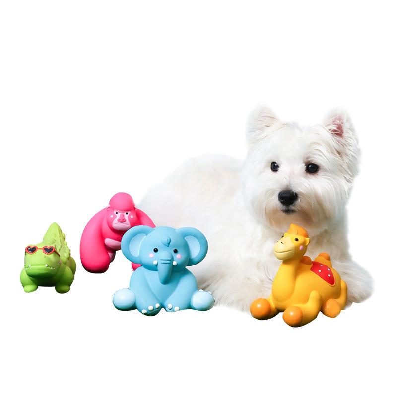 Animal Shaped Latex Dog Squeaky Toy Bite‑Resistant Molar Chew Toy Interactive Pet Supplies