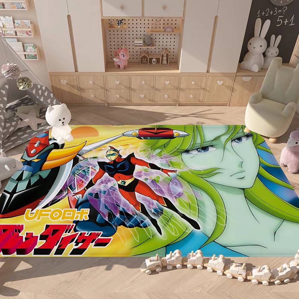 UFO ROBO GRENDIZER GOLDORAK Room Mats Cheaper Anti-slip Modern Living Room Balcony Printed Welcome Rug