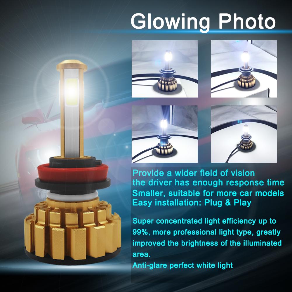 Car LED Headlight Kit H4 H7 9006 9005 H11 300W 6000K Bright Headlight Bulbs Lamp G7 30000LM XNC