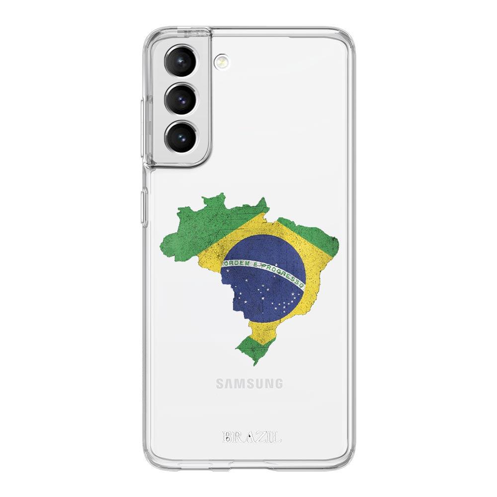 Brazil Brazilian flag Football Phone Case For Samsung Galaxy S23 S22 Ultra S20 S21 FE 5G S10 S10E S9 S8 Plus 4G Soft Clear Cover