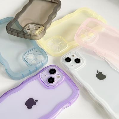 Wavy Pattern Suitable for Apple 16 Mobile Phone Case IPhone11/XR Transparent 13 Pro Max Cover 14 Soft 12 Shell 15
