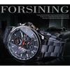 Forsining Wasserdichte multifunktionale mechanische Uhr Herrenmode automatische mechanische Uhr GMT1137-4-A