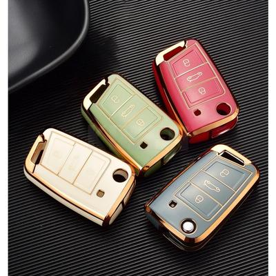 TPU Autoschlüssel Hülle Abdeckung Halter Schale für VW Volkswagen Golf 7 MK7 Tiguan MK2 für Seat Ateca Leon FR 2 Ibiza Skoda Octavia Kodiaq