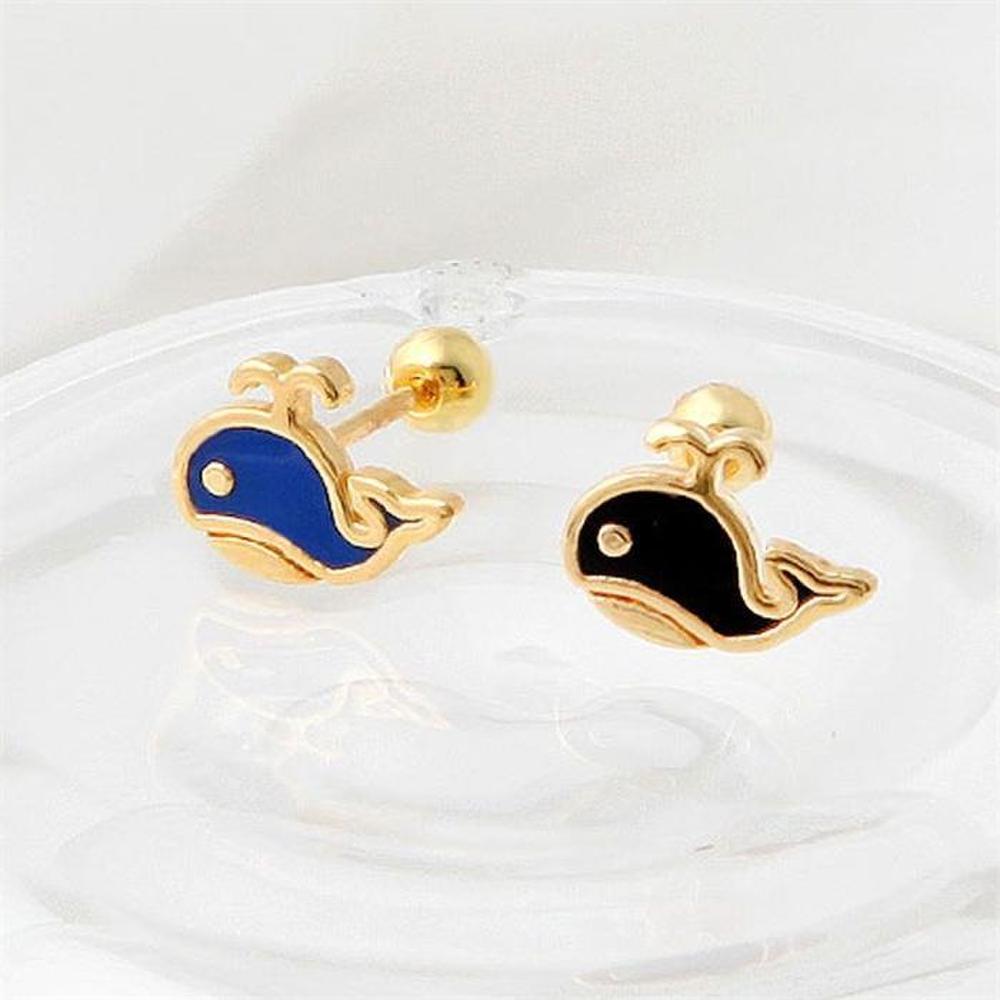 [Onm] Onm 14K Gold Pin Piercing Kobe Whale 2 Types (Choose 1) (S9594091)