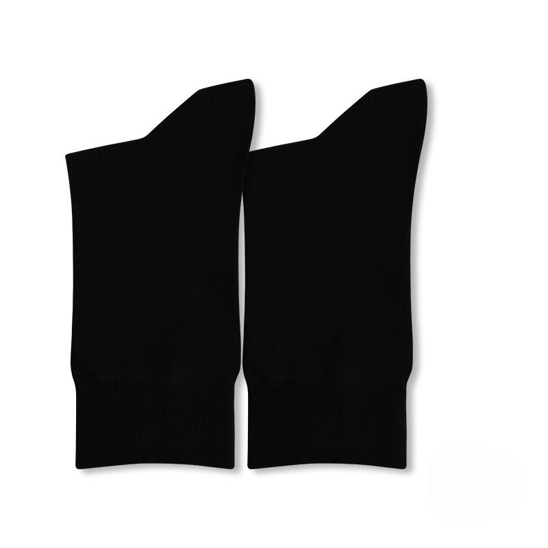 Cotton Socks Men's Antibacterial Cotton Four Seasons Mid-calf Cotton Socks Sweat Absorbent Breathable Black Spring and Summer Business Long Long Socks