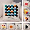 Nordischer Stil Bauhaus Kissenbezug Doppelprint Dekor Geometrische Kunst Kissenhülle Weiche Plüschkissenhülle für Sofa Kinderzimmer