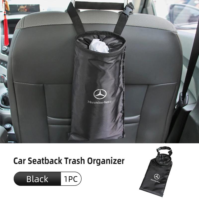 

Car Seat Back Trash Holder Hang Litter Garbage Storage Container For Mercedes Benz W202 W212 W126 W140 W168 W177 CLS GLE GLC GLS