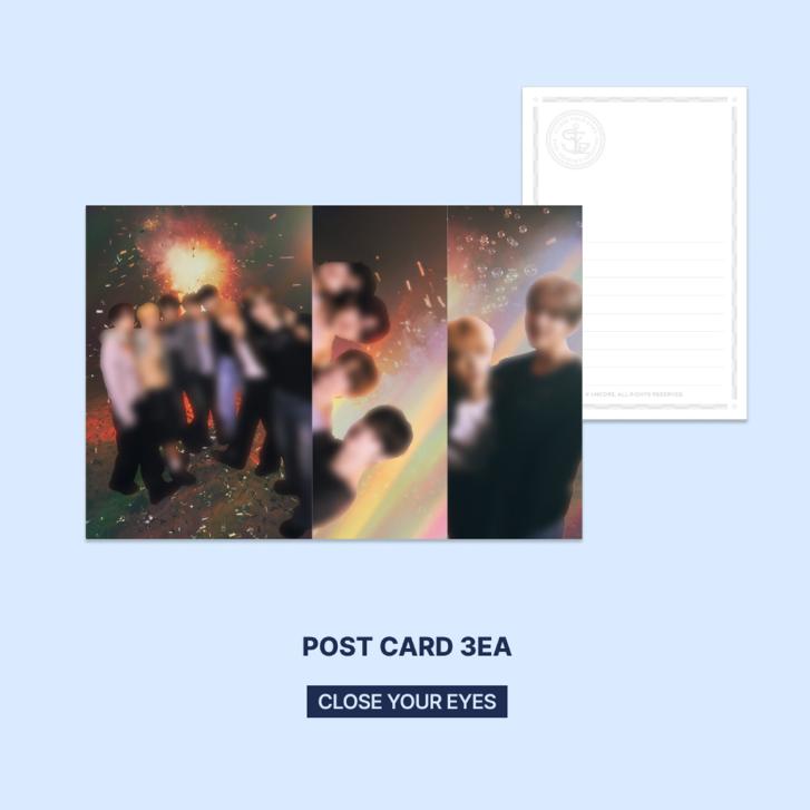 Vorbestellung CLOSE YOUR EYES 2026 Season's Greetings MD Hologramm Postkartenset