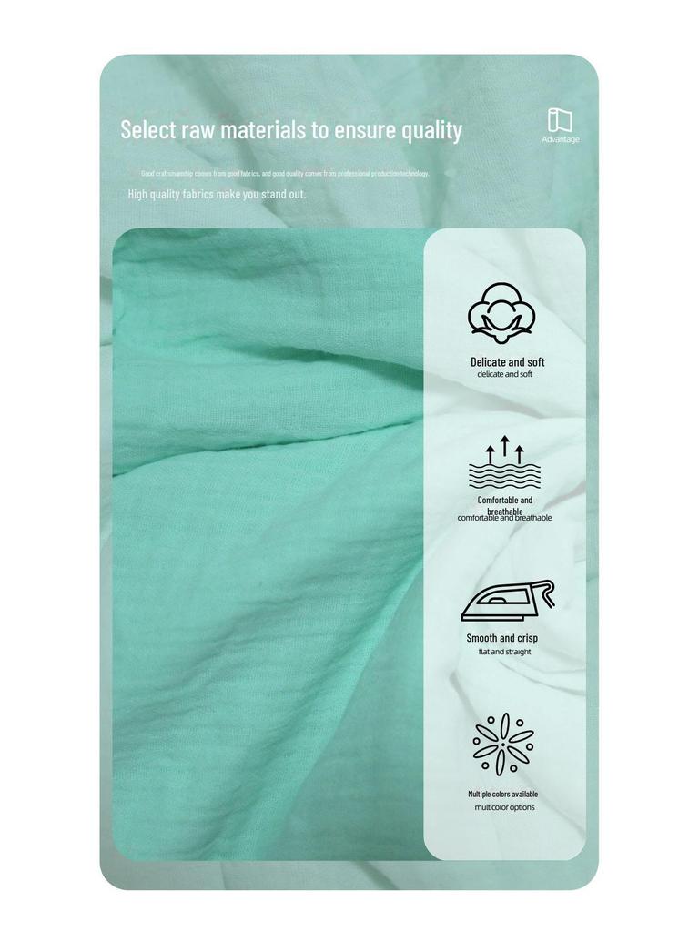 Pleated Dress & Pajamas Fabric - Pure Cotton Double Gauze Crepe Seersucker