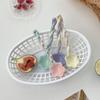 Ceramics Long Handled Spoon Cute Household Instagram Style Coffee Spoon Hand Painted Flower Shaped Stirring Spoon