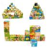 Cube 3D Wooden Puzzle Children'S Nine Pieces Six-Sided Wooden Block Tray Children'S Montessori Learning Educational Puzzle Toys