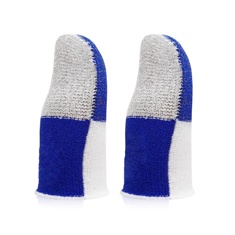 1 Pair Finger Sleeves Thumb Fingertip Covers Anti Slip Luminous Finger Gloves for Mobile Games Sweatproof Thumb Sleeve