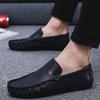 Comfortable Lace-up Leather Casual Shoes for Men - Low-top Flat-soled Social Shoes - Men's Soft Leather Slippers