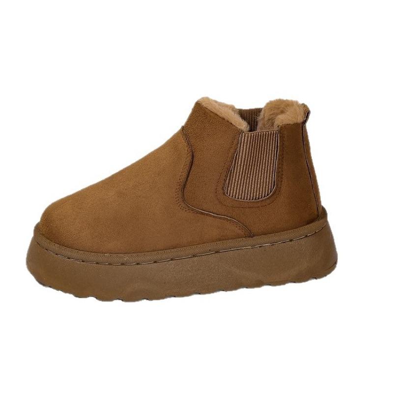 Thick-soled Shoes, Snow Boots, Women's Short-top New Retro Fleece Cotton Boots Are Bestsellers