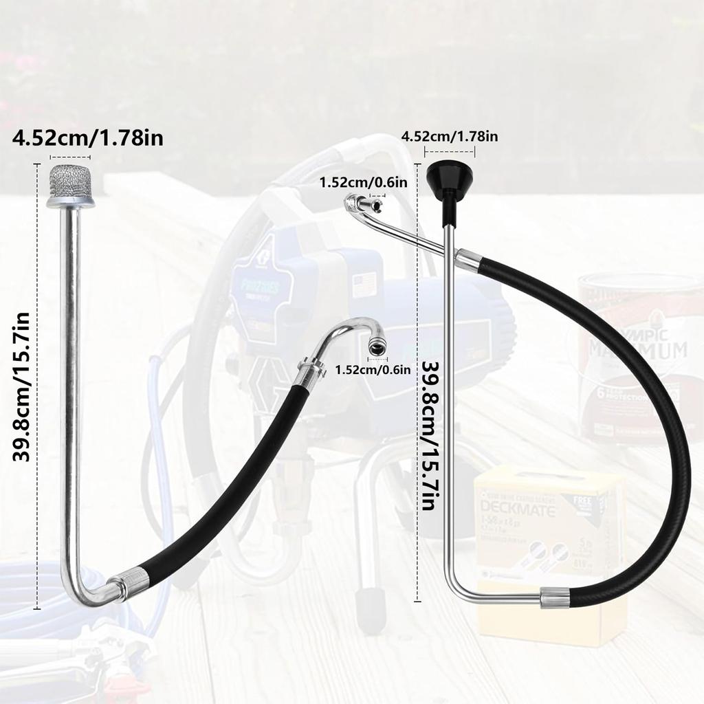 Upgrades Steel Suction Hose/Reflux Line Airless Sprayer Suction/Return Hose Simple To Use for Airless Paint Sprayers