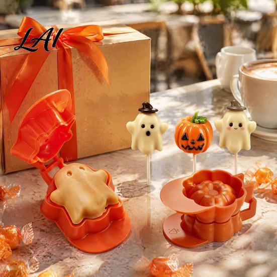 Holiday Themed Chocolate Molds Halloween Cake Pop Mold Kit Pumpkin Ghost And Silicone Reusable Food Grade Baking Supplies Fondant Set 3D Tool
