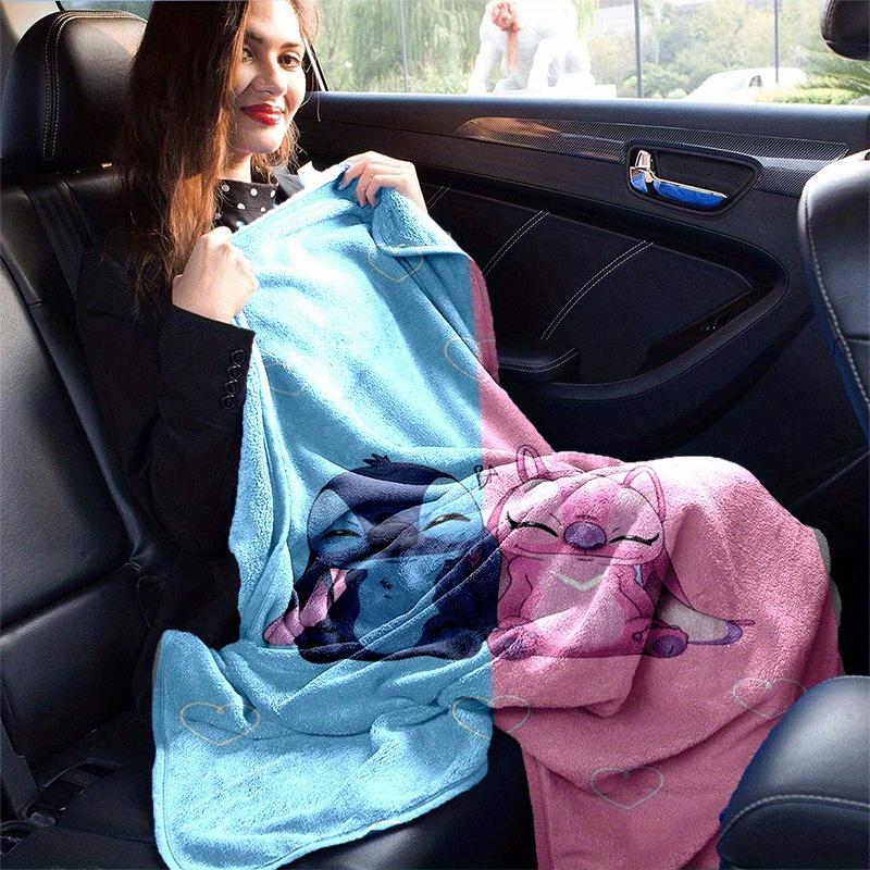 1pc Cute Stitch Printing Blanket - Soft, All-Season Throw for Living Room, Bedroom,Personalized Gift with Adorable Cartoon Design