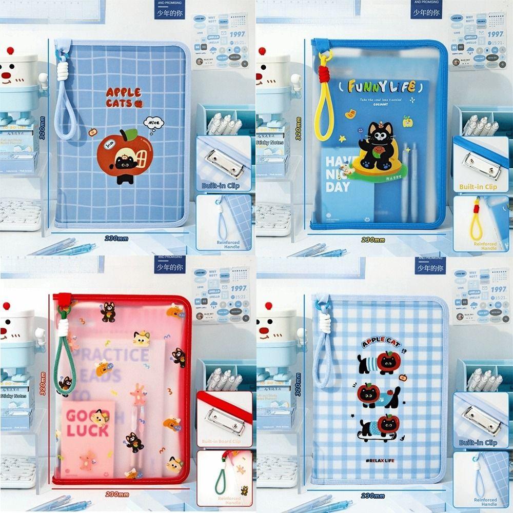 A4 File Storage Bags Large Capacity Stationery Organizer Bag Folders Thickening Waterproof Stationary Bag Handbag SchoolSupplies