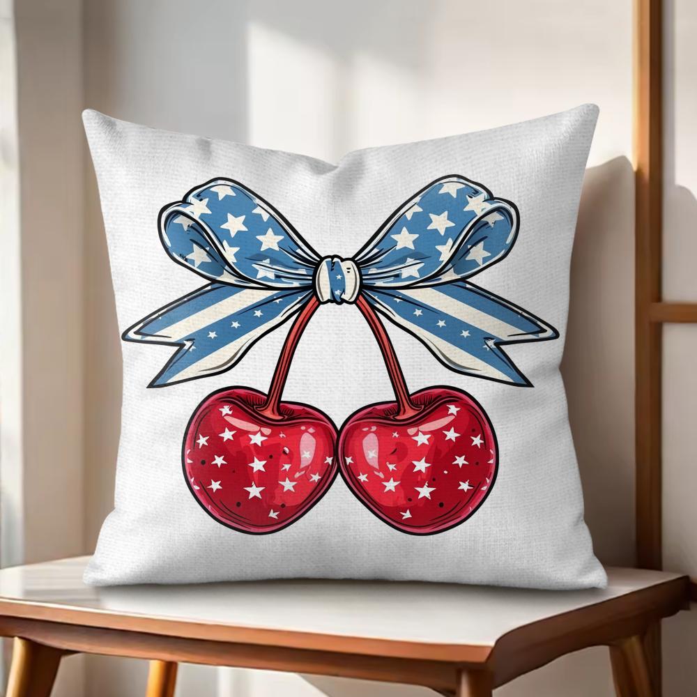 

Happy th Anniversary Cushion Cover Natural Linen Organic Fabric DoubleSided Printing Couch Pillow Covers Home Decor 30x30cm